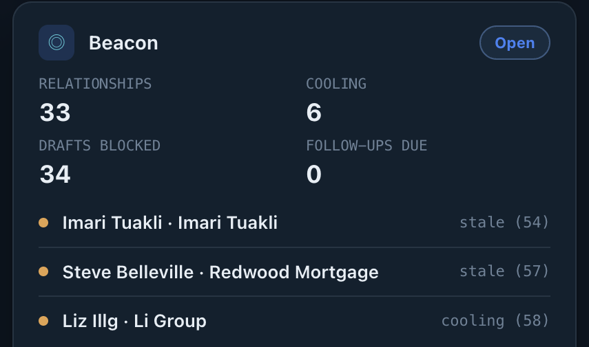 Beacon card