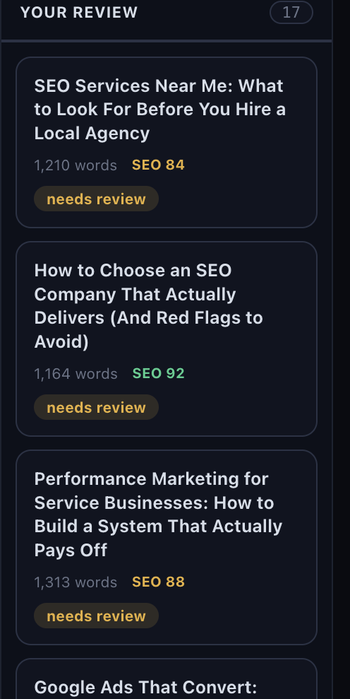 Your review column